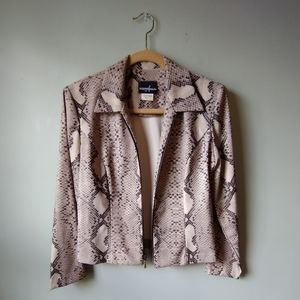 NEW Positive Attitude Snakeskin Style Blazer Jacket
